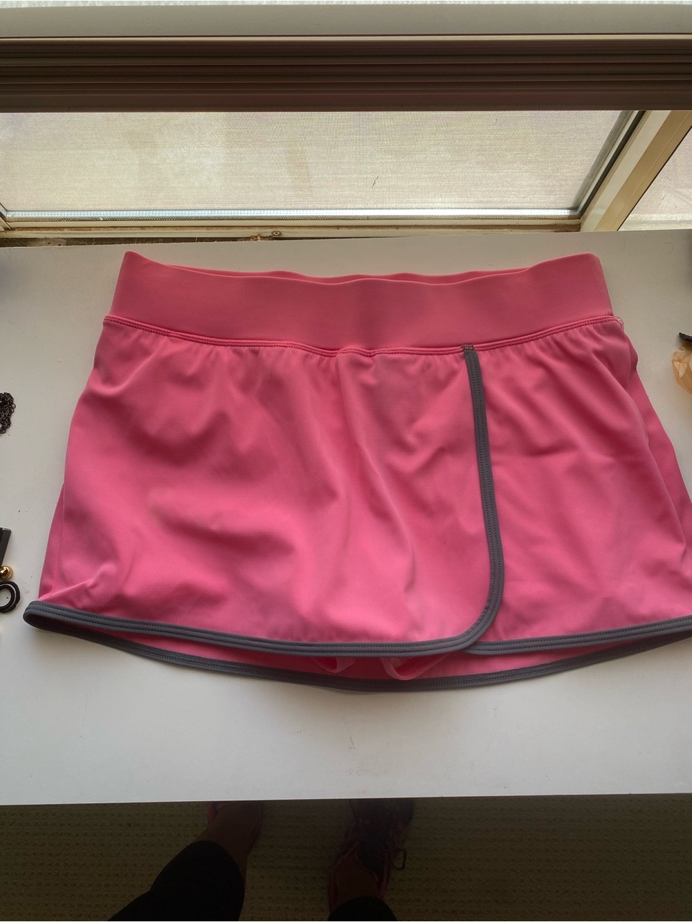 Lands' End Pink Athletic Skirt with Dark Pink Trim